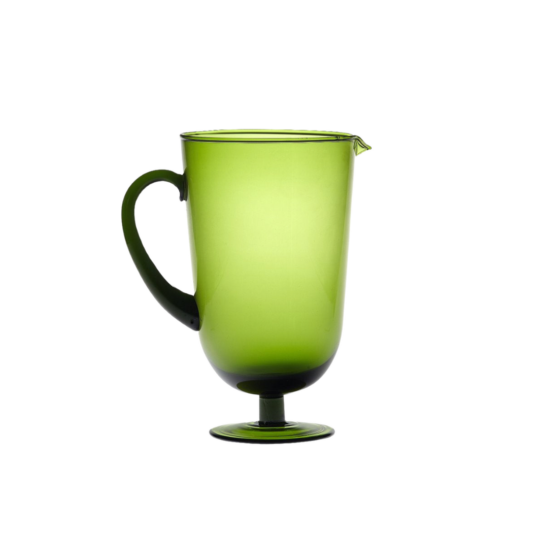 Bitossi Home Pitcher W/ Foot in Green