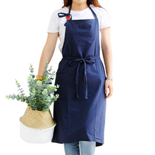Load image into Gallery viewer, &#39;Say My Name&#39; Custom Embroidered Cotton Apron - Navy
