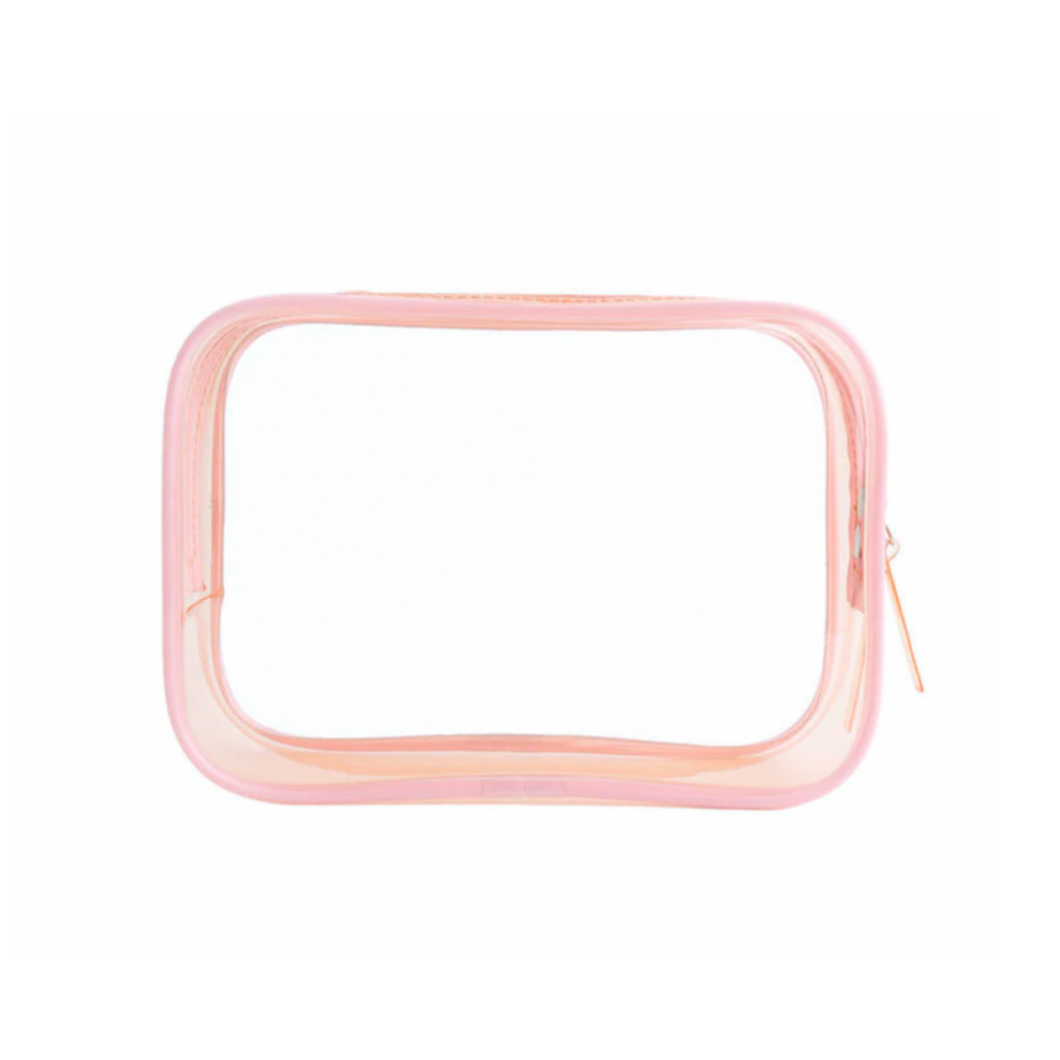 Amalia Clear Zip Pouch - Pink