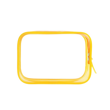 Load image into Gallery viewer, Amalia Clear Zip Pouch - Yellow
