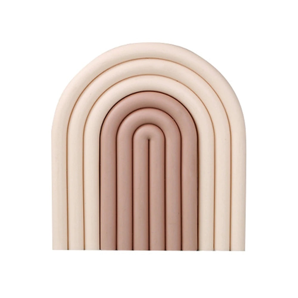 Rainbow Silicone Insulation Pad - Cream/Brown