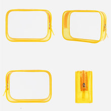 Load image into Gallery viewer, Amalia Clear Zip Pouch - Yellow
