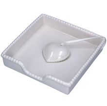 Load image into Gallery viewer, Amore White Ceramic Napkin Holder
