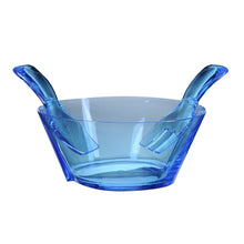 Load image into Gallery viewer, Mario Luca Giusti Fulmine Turquoise Acrylic Salad Bowl with Serving Utensils
